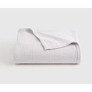 Quince  Organic Airy Gauze Blanket King/Cal King-Light Grey